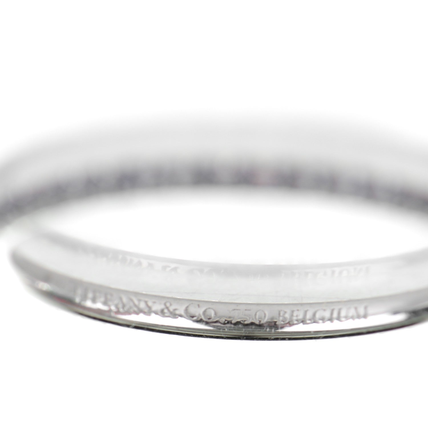 Tiffany 18K White Gold Iolite Metro Single Row Ring 6.5 4 of 5