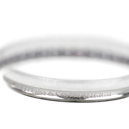 Tiffany 18K White Gold Iolite Metro Single Row Ring 6.5 4 of 5