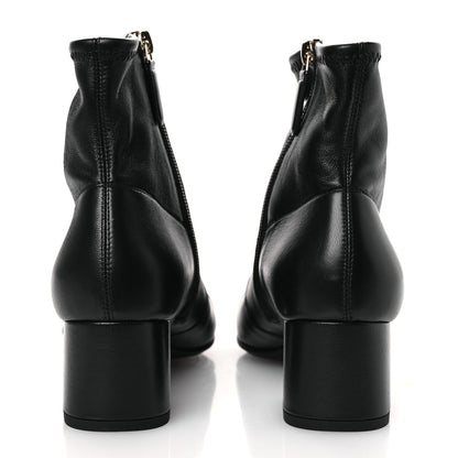Chanel Stretch Lambskin Cap Toe CC Short Boots 36.5 Black 6 of 11