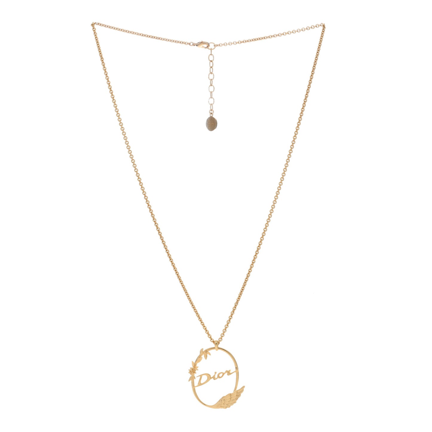 Circle Pendant Long Necklace Gold
