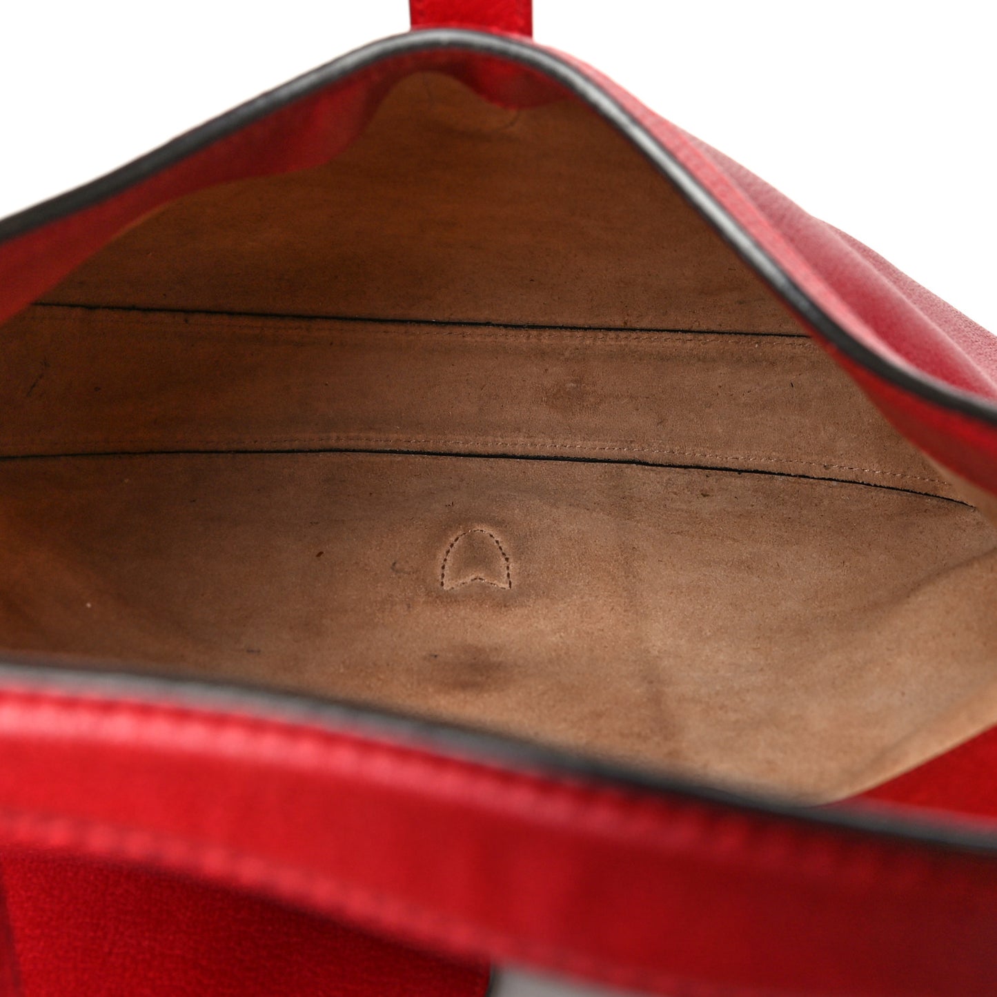 Soft Grained Calfskin Web Medium Jackie Hobo Red