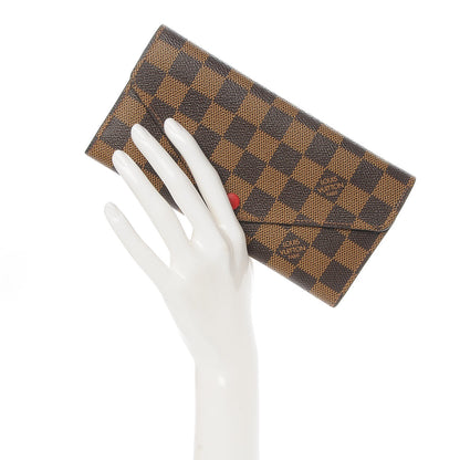 Louis Vuitton Damier Ebene Josephine Wallet Red 2 of 8