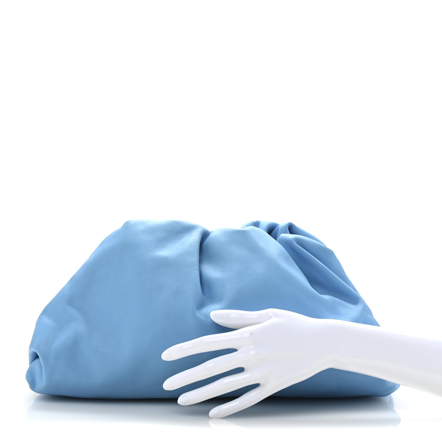 Smooth Butter Calf The Pouch Oversized Clutch Sky Blue