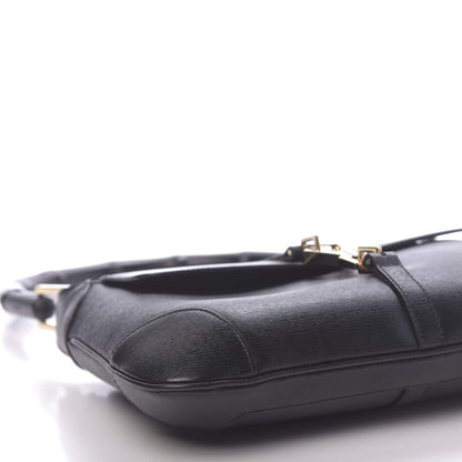 Gucci Calfskin Bamboo Handle Jackie O Hobo Black 8 of 10