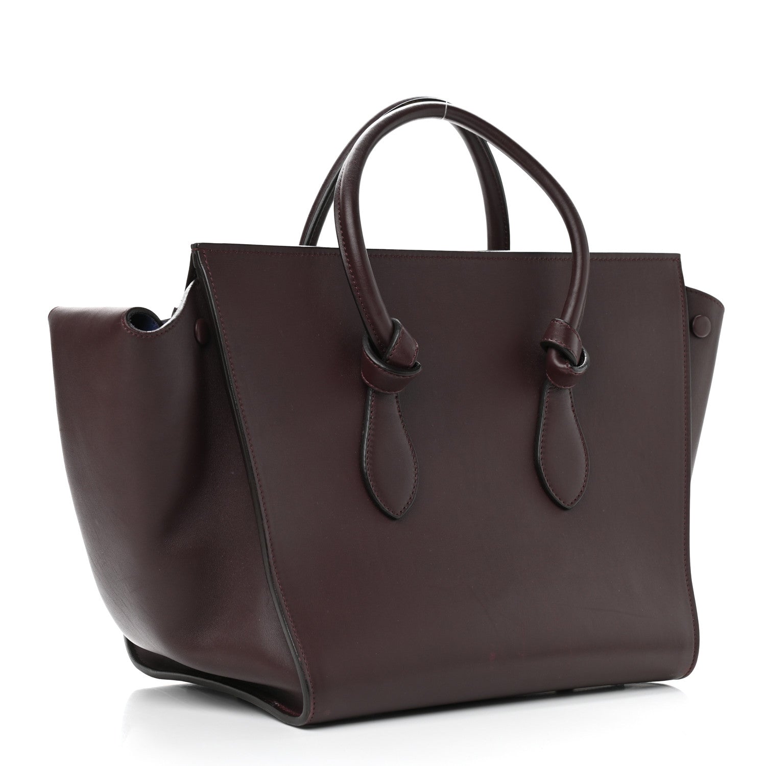 Celine Smooth Calfskin Small Tie Knot Tote Burgundy 3 of 18