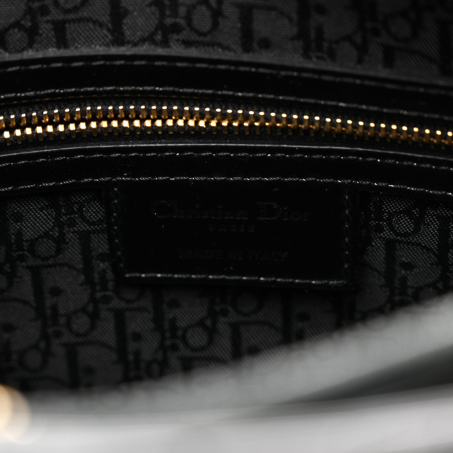 Christian Dior Patent Cannage Large Lady Dior Black 6 of 10
