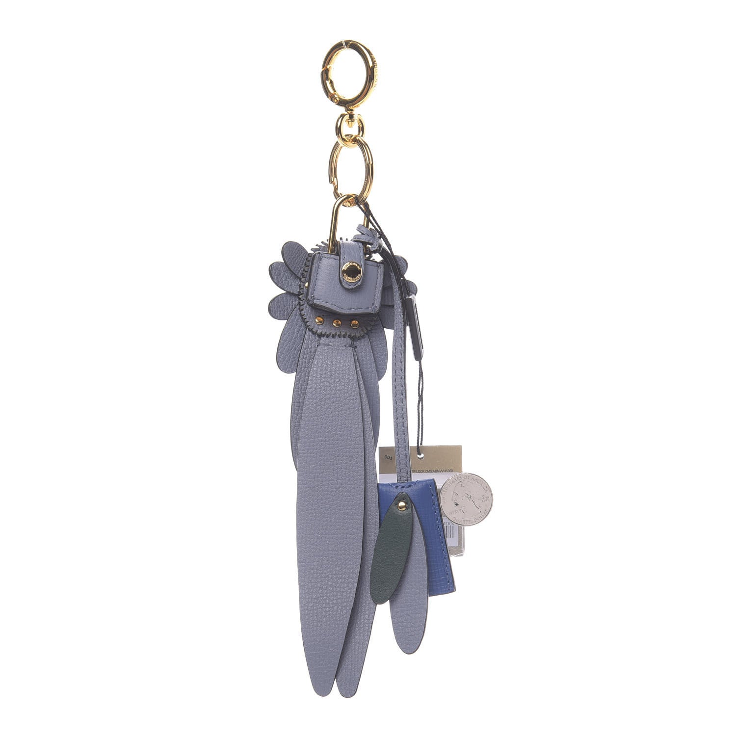 Burberry Calfskin Owl Pom Pom Lock Charm Pale Opal 2 of 2