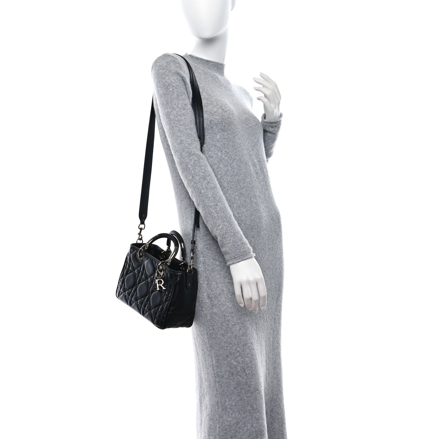 Christian Dior Calfskin Cannage Small The Lady 95.22 Black 3 of 9