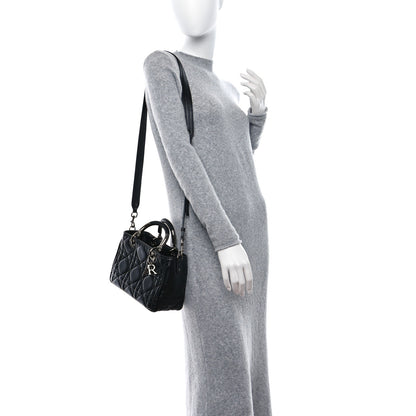 Christian Dior Calfskin Cannage Small The Lady 95.22 Black 3 of 9