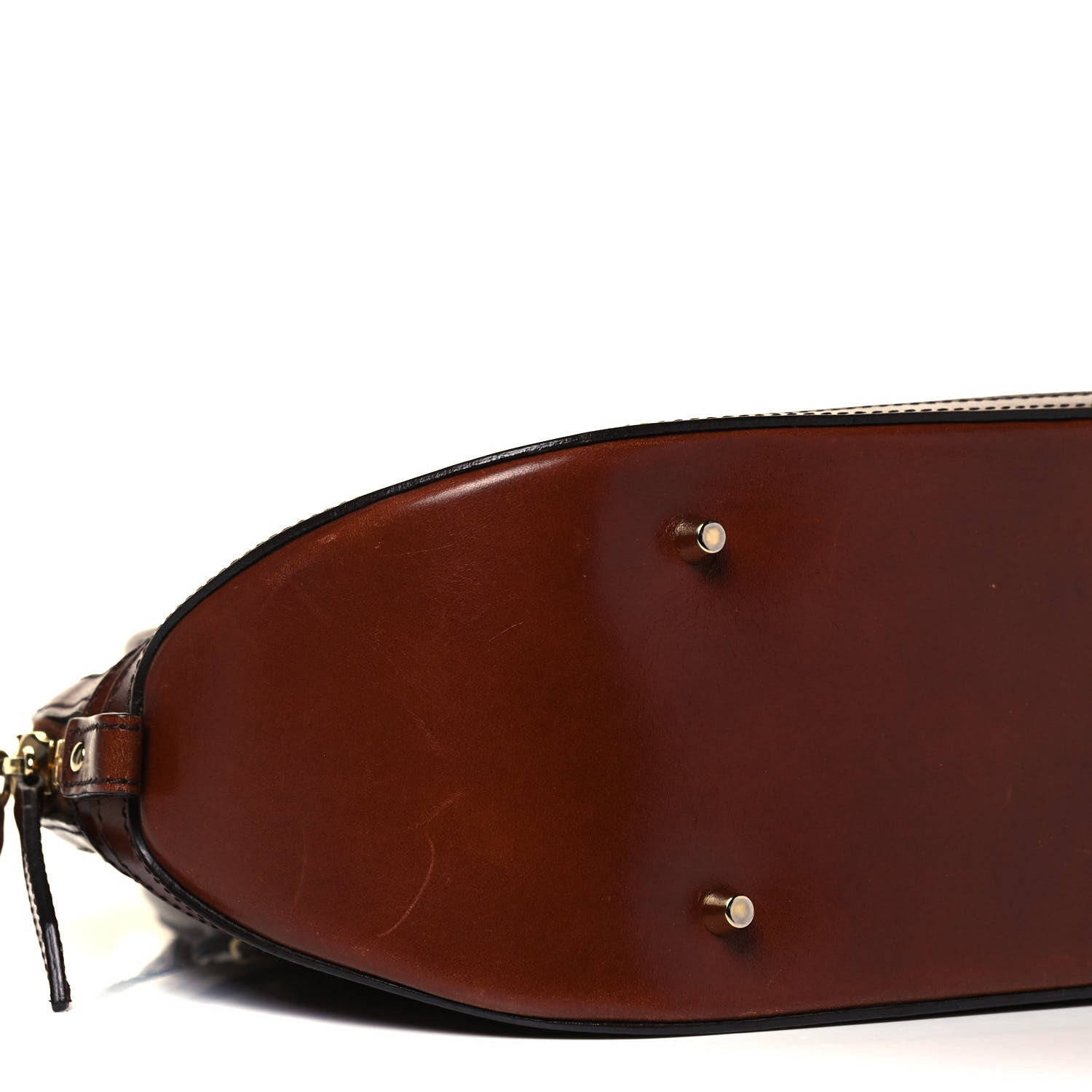 Burberry Bridle Calfskin Small Orchard Bowling Bag Dark Tan 9 of 10