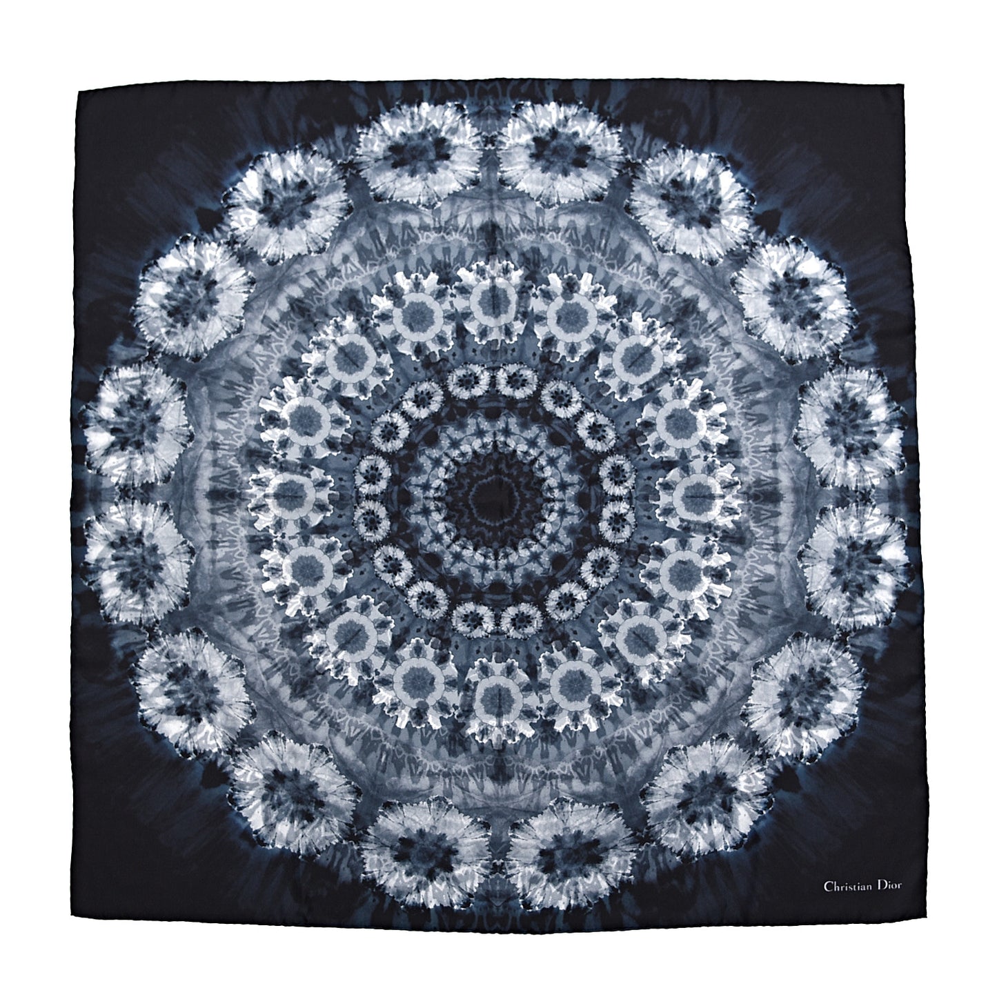 Silk KaleiDioroscopic Scarf 90 Blue