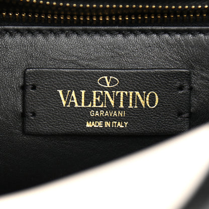 Valentino Garavani Nappa Large Roman Stud Shoulder Bag Ivory Black 6 of 13