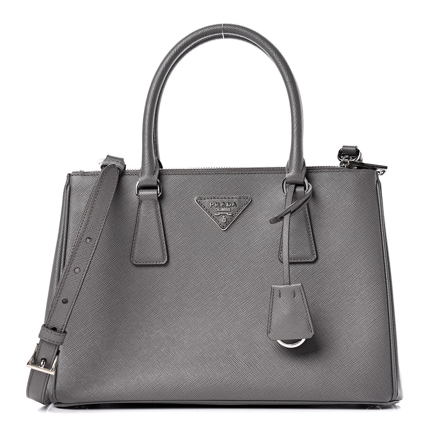 Saffiano Small Galleria Double Zip Tote Marmo