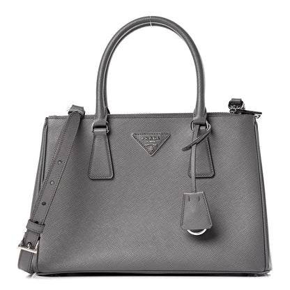 Prada Saffiano Small Galleria Double Zip Tote Marmo 1 of 9