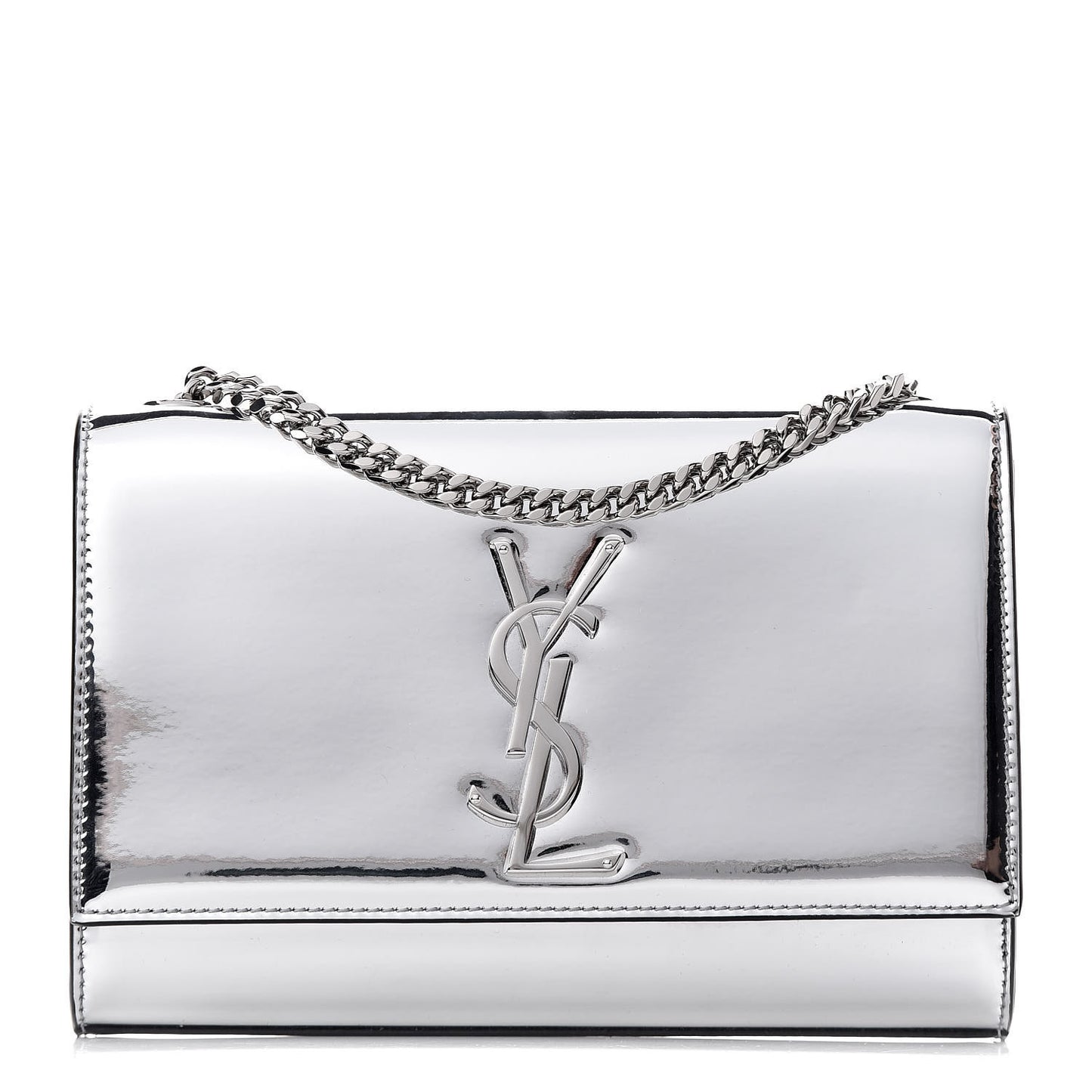 Vinyl Mirror Small Classic Monogram Kate Satchel Argento