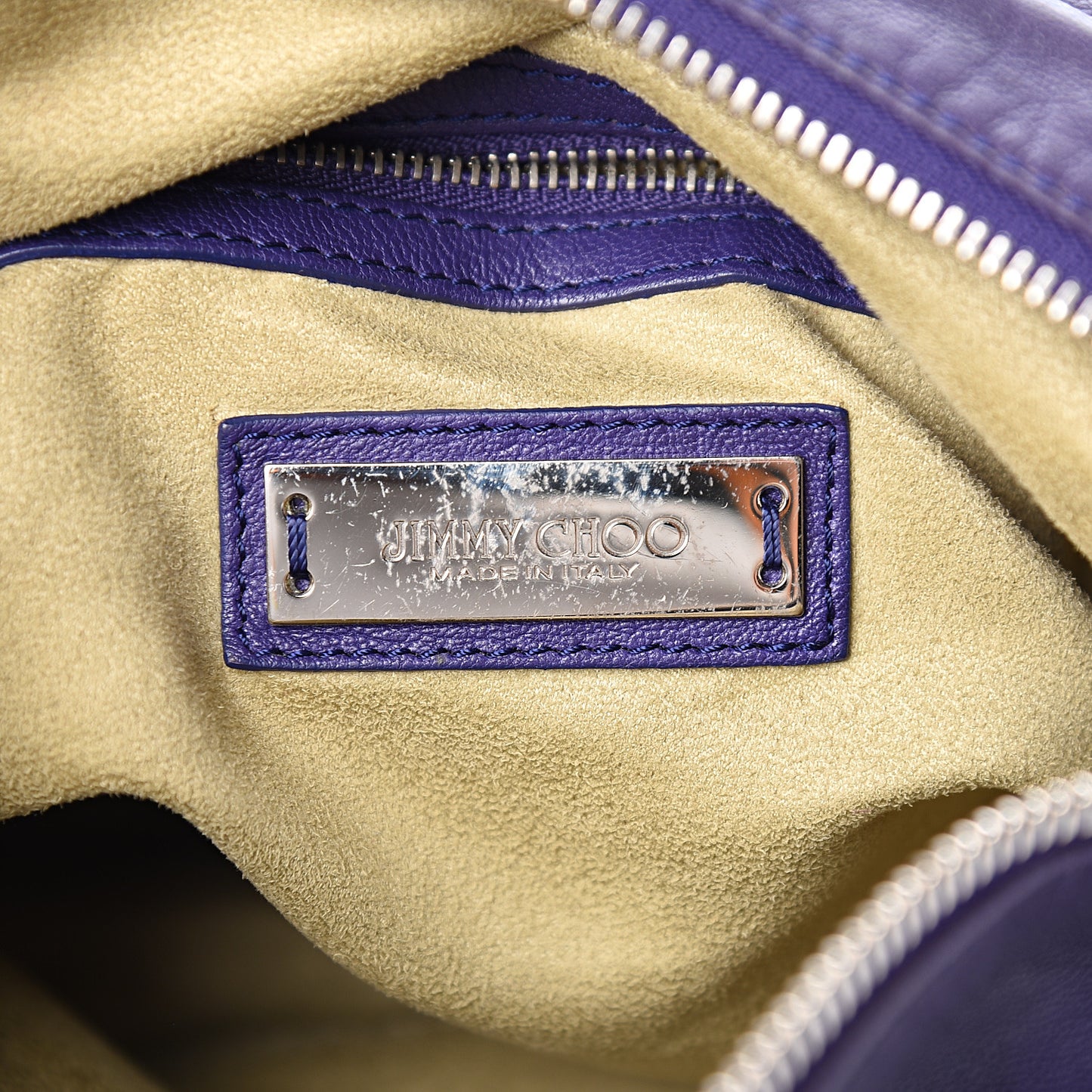 Lambskin Small Biker Hobo Purple
