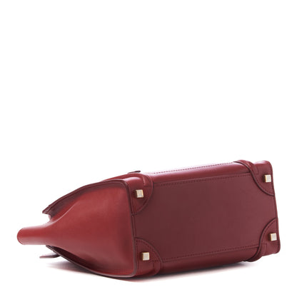Celine Smooth Calfskin Micro Luggage Red 3 of 9