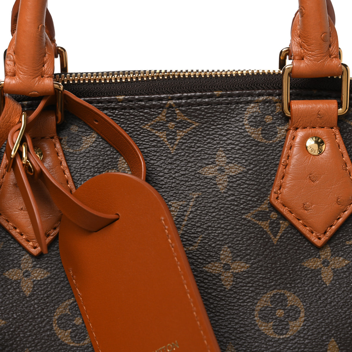 Louis Vuitton Monogram Ostrich Alma Soft MM Celebration 7 of 9