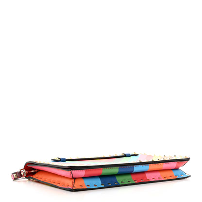 Valentino Garavani Vitello 1973 Rockstud Wristlet Clutch Multicolor 4 of 8