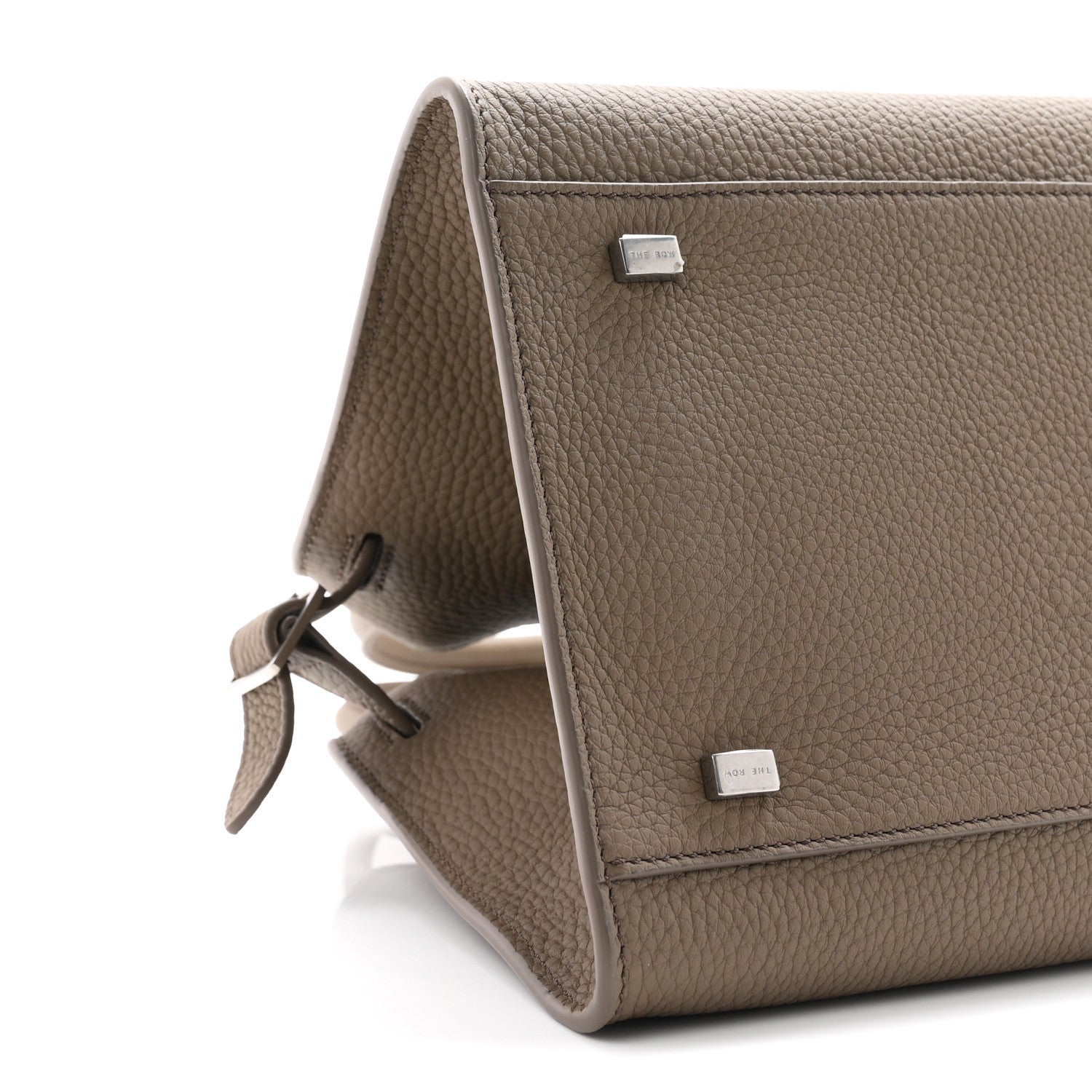 The Row Grained Calfskin Soft Margaux 10 Bag Smoked Taupe 8 of 9