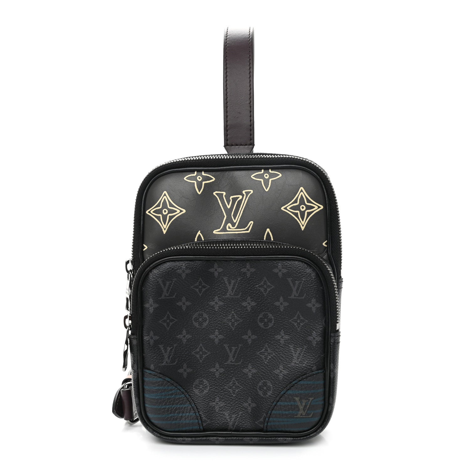 Louis Vuitton Monogram Eclipse Patchwork Amazone Sling Bag 1 of 13
