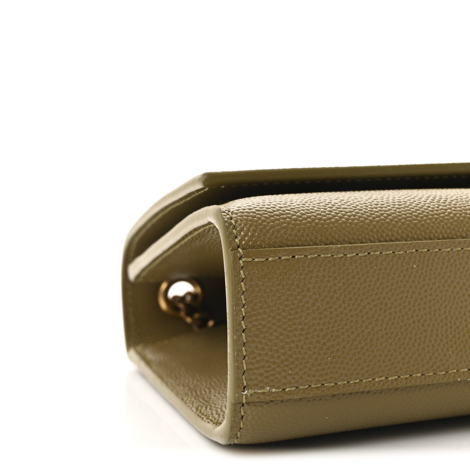 Saint Laurent Grain De Poudre Medium Monogram Kate Satchel Hazel Green 8 of 9