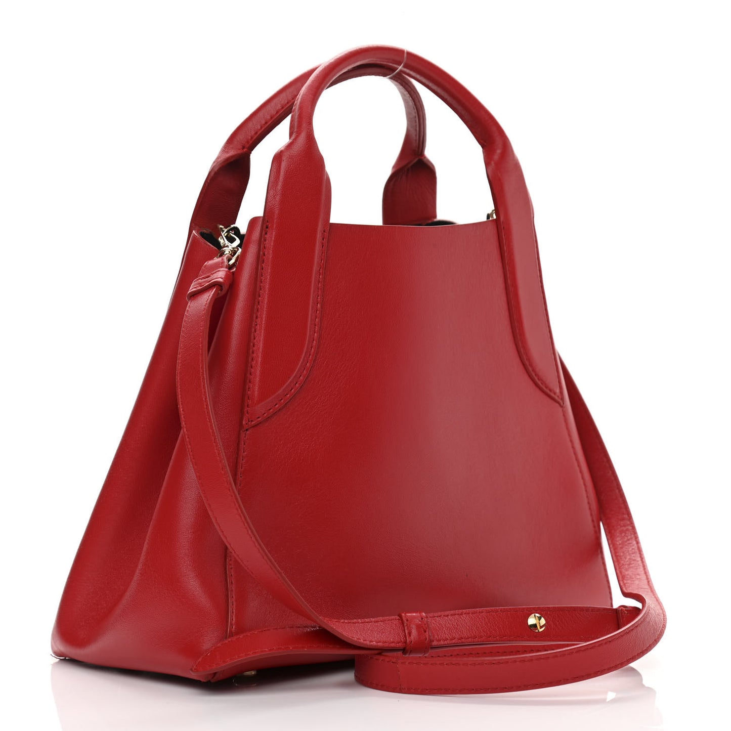 Smooth Calfskin Mini Trapeze Red Lipstick