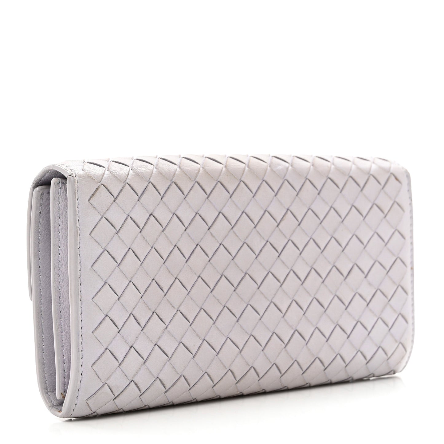 Nappa Intrecciato Continental Flap Wallet Oyster Lilac