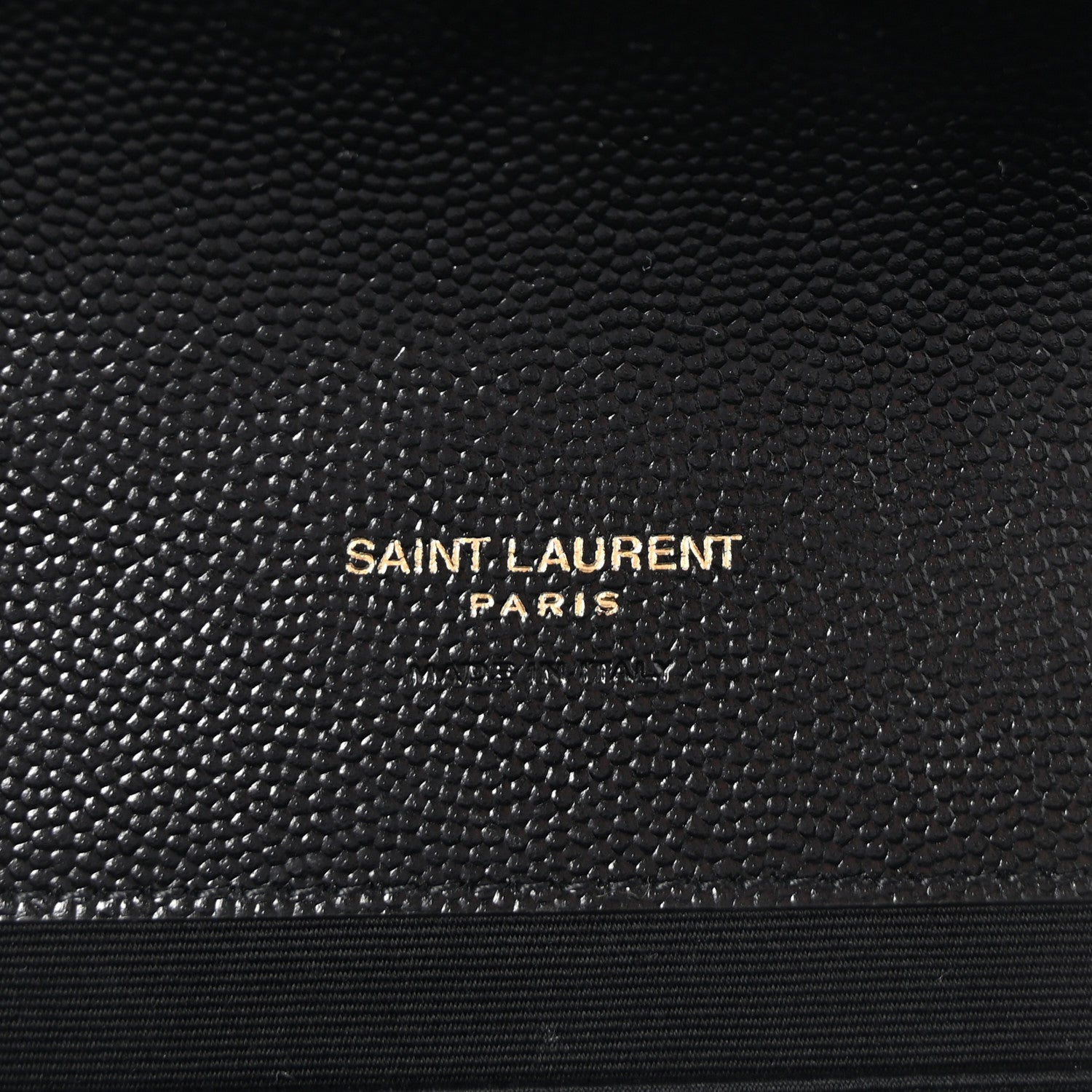 Saint Laurent Grain De Poudre Matelasse Chevron Monogram Envelope Clutch Black 6 of 7