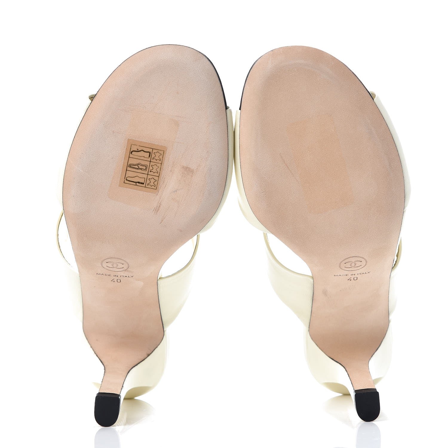 Chanel Lambskin Pearl Sandal Mules 40 Ivory 5 of 9