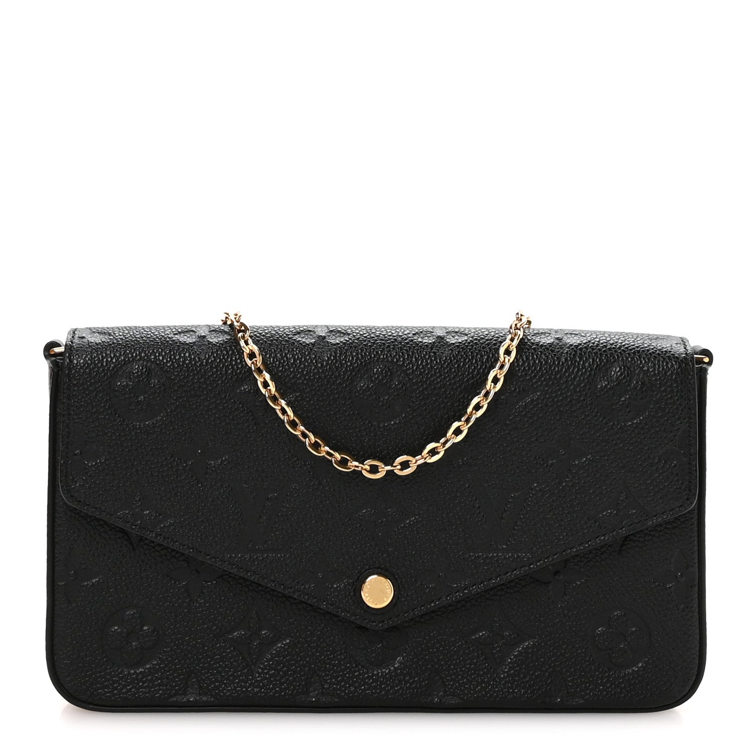 Louis Vuitton Empreinte Pochette Felicie Chain Wallet Black 2 of 23