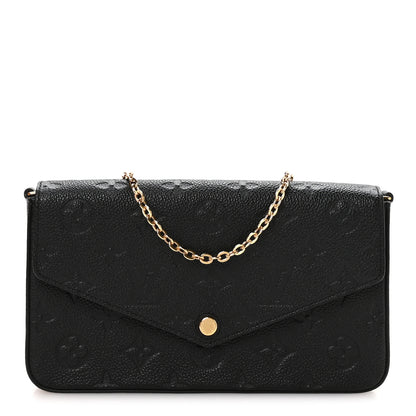 Louis Vuitton Empreinte Pochette Felicie Chain Wallet Black 2 of 23