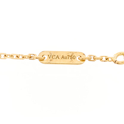 Van Cleef & Arpels 18K Yellow Gold Mother of Pearl Sweet Alhambra Bracelet 3 of 5