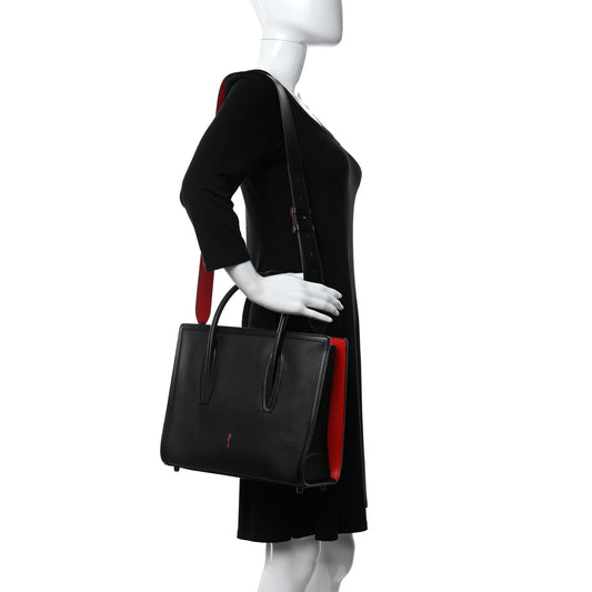 Calfskin Empire Patent Studded Medium Paloma Black