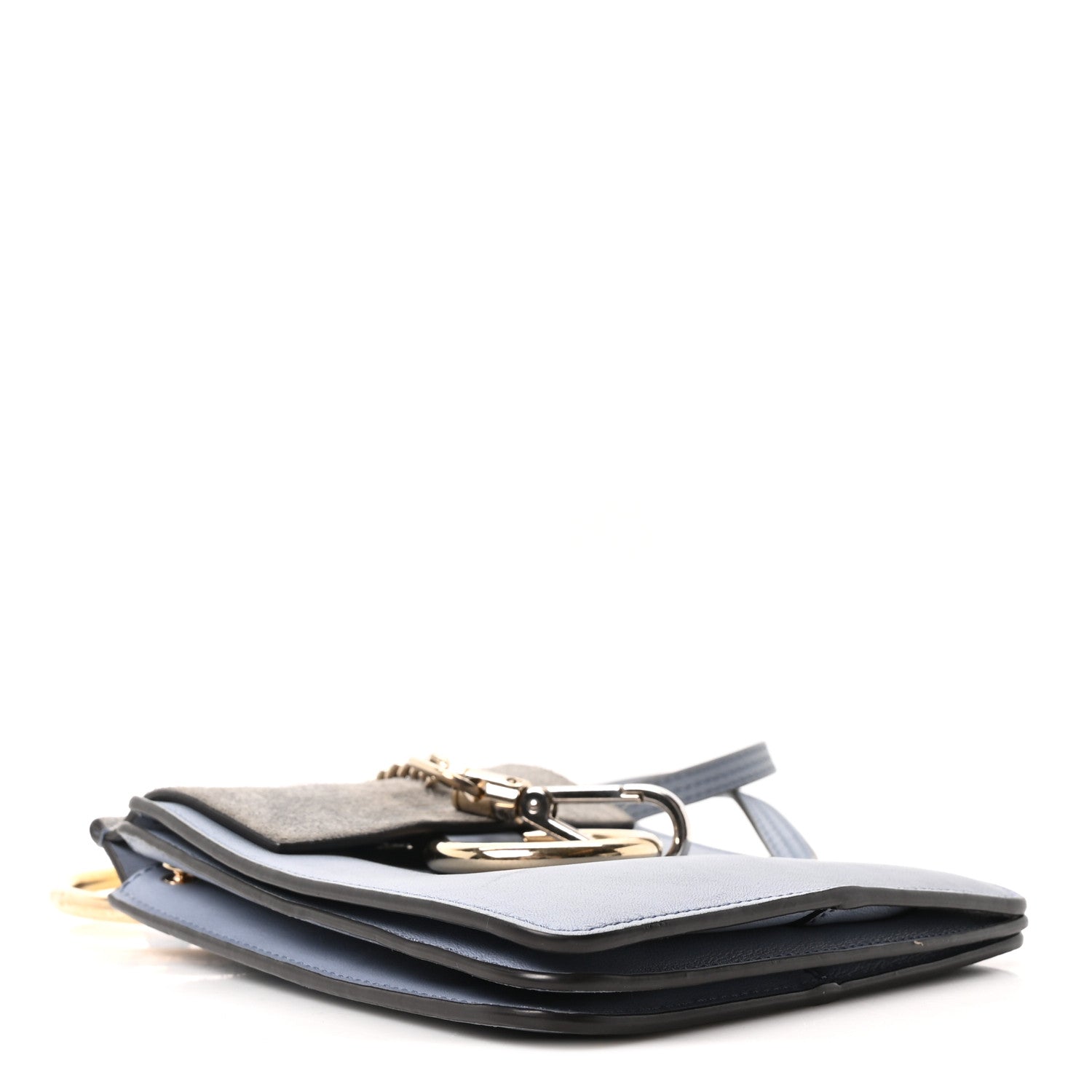 Chloe Suede Calfskin Mini Faye Bracelet Bag Washed Blue 4 of 10