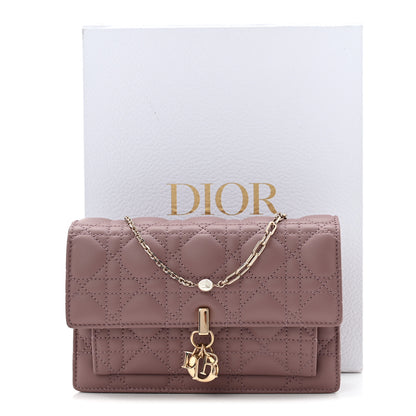Christian Dior Lambskin Chain Lady Dior Chain Pouch Purple 11 of 11