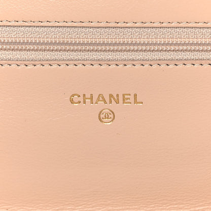 Chanel Caviar Timeless CC Wallet on Chain WOC Beige 6 of 12