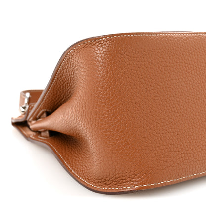 Hermes Taurillon Clemence Jypsiere 28 Gold 8 of 10