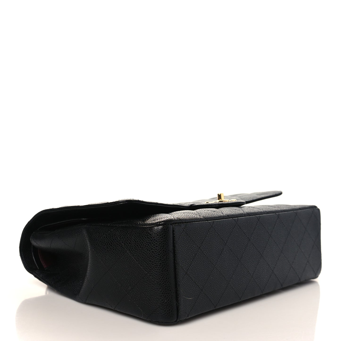 Caviar Quilted Maxi Double Flap Black