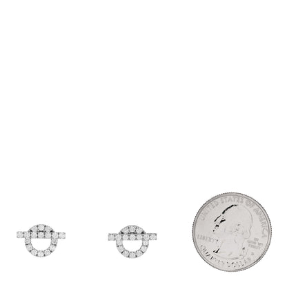 Hermes 18K White Gold Diamond Finesse Earrings 2 of 5