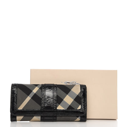 Burberry Beat Check Penrose Continental Wallet Black 16 of 16
