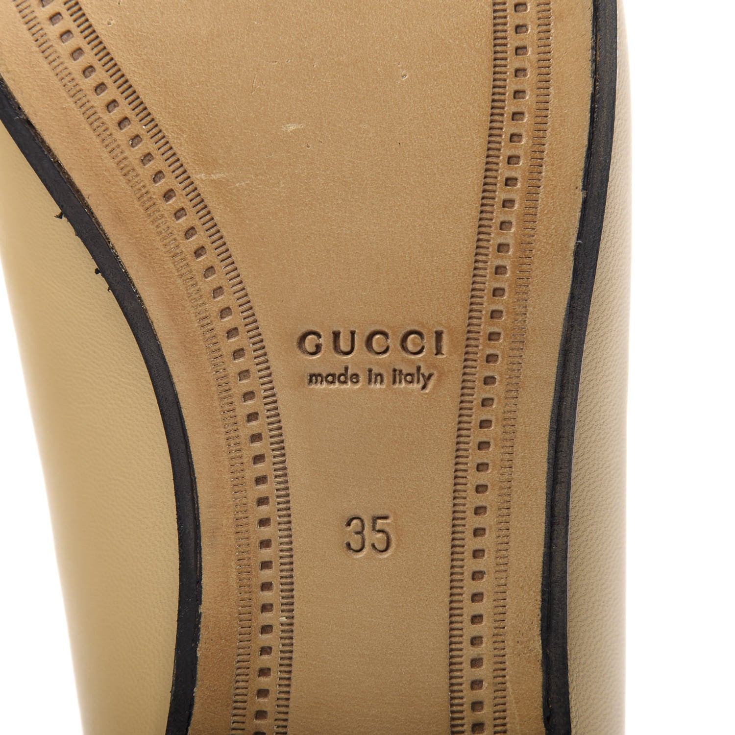 Gucci Lambskin Womens Brixton Horsebit Loafers 35 Wheat 8 of 10