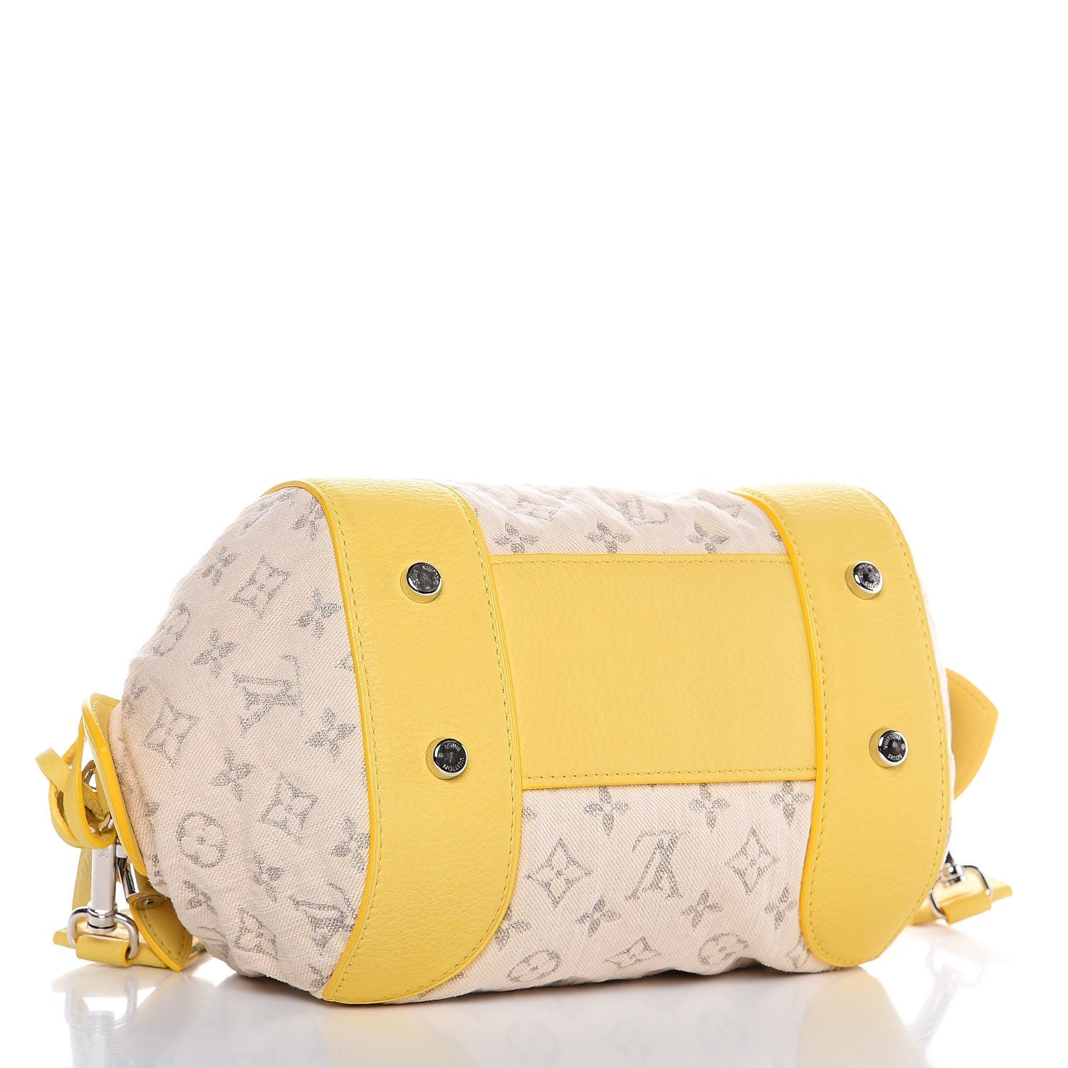 Louis Vuitton Monogram Denim Pochette Round Yellow 4 of 7