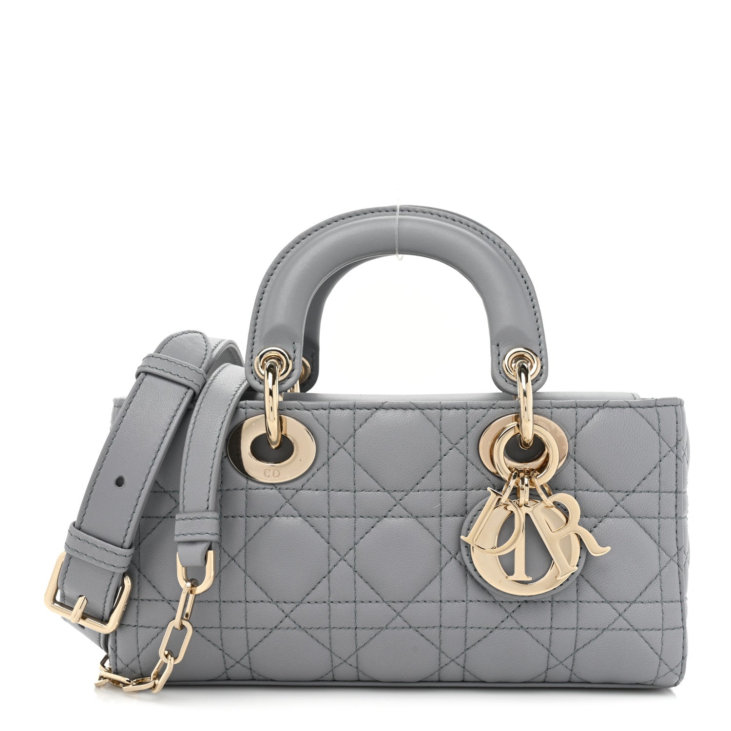 Christian Dior Lambskin Cannage Lady D-Joy Ethereal Gray 1340737
