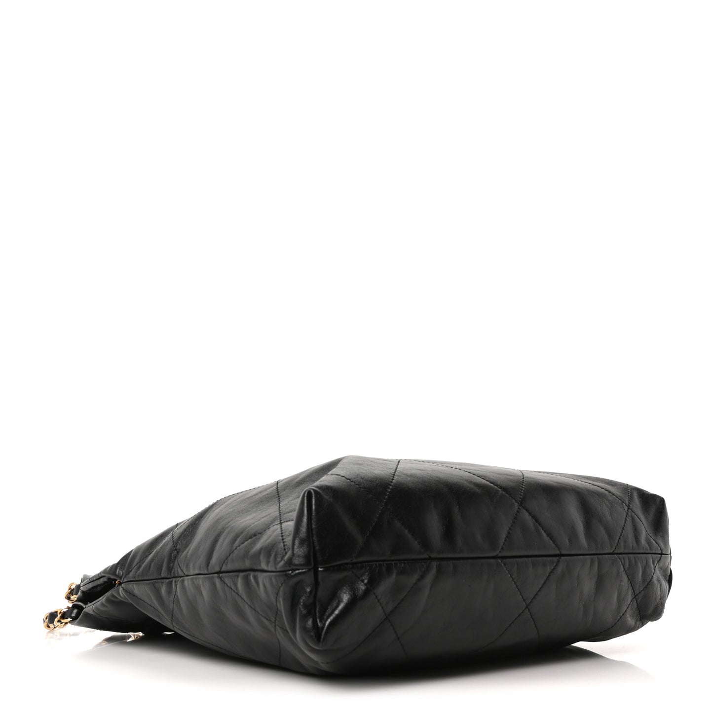 Shiny Calfskin Quilted Small Chanel 22 Black