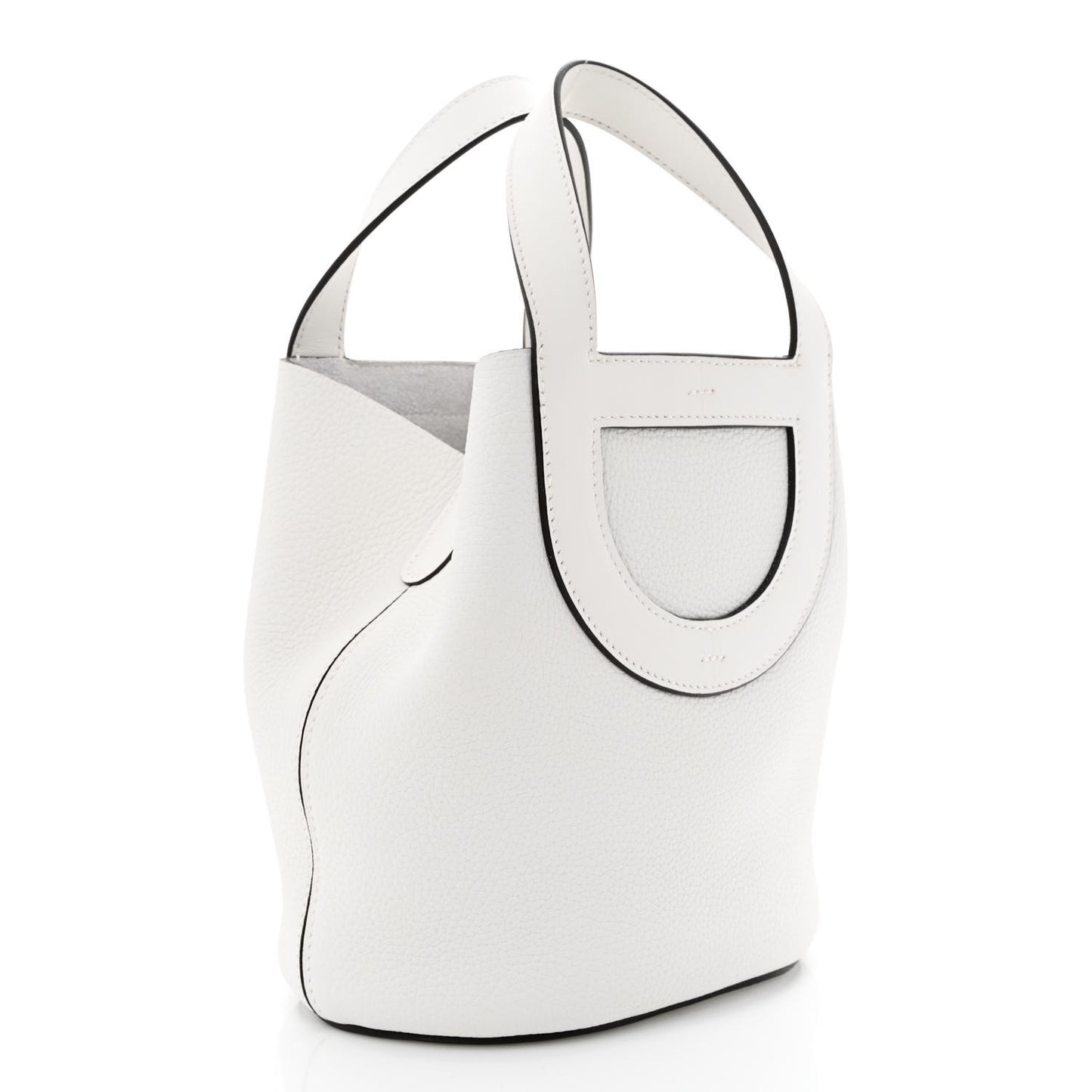 Taurillon Clemence Swift In-The-Loop 18 Bag New White