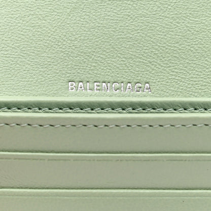 Balenciaga Shiny Calfskin Logo Crocodile Embossed Light Green Black 6 of 9