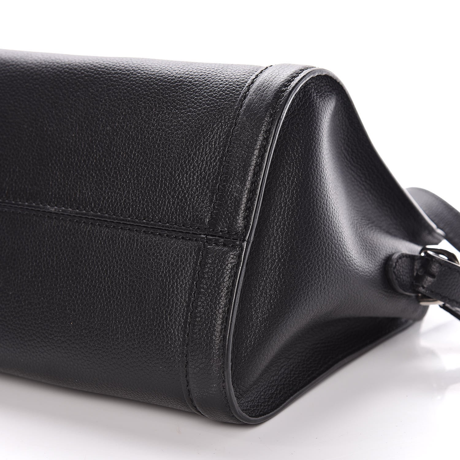 Alexander McQueen Pebbled Calfskin Small Skull Padlock Zip Around Tote Black 10 of 10