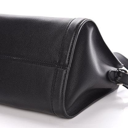 Alexander McQueen Pebbled Calfskin Small Skull Padlock Zip Around Tote Black 10 of 10