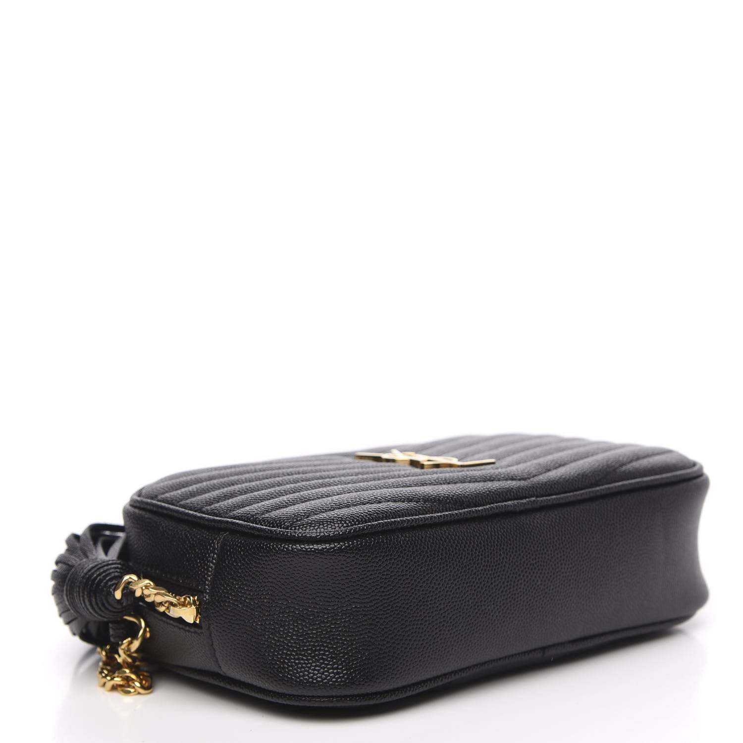 Saint Laurent Grain De Poudre Matelasse Monogram Mini Lou Camera Bag Black 4 of 9